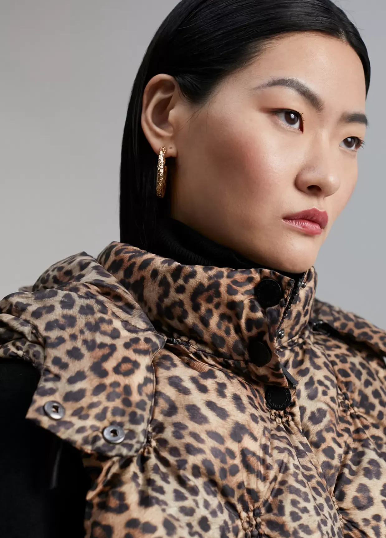 Chaleco acolchado animal print