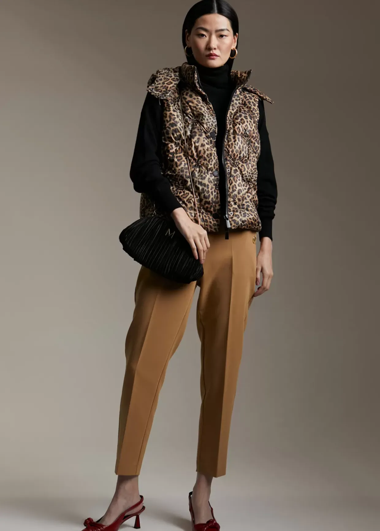 Chaleco acolchado animal print