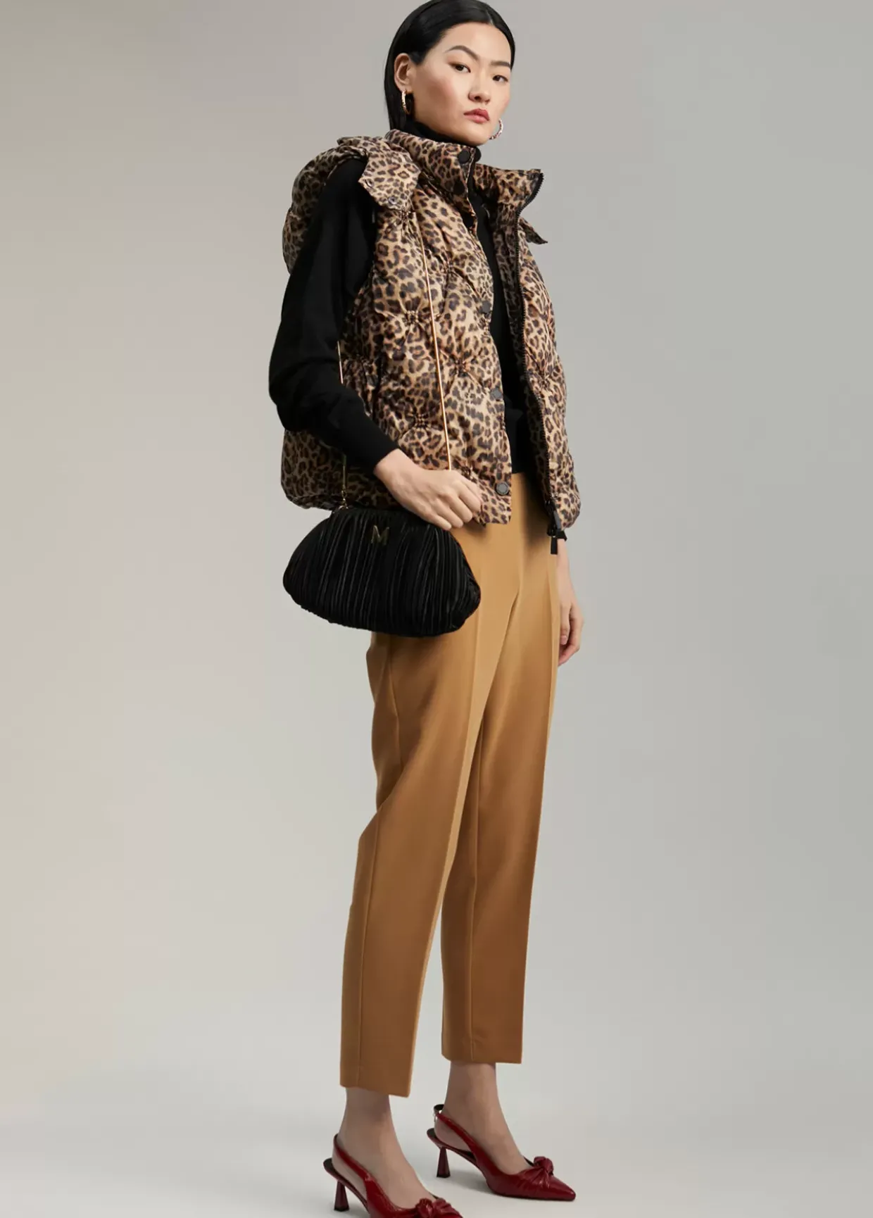 Chaleco acolchado animal print