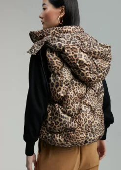 Chaleco acolchado animal print