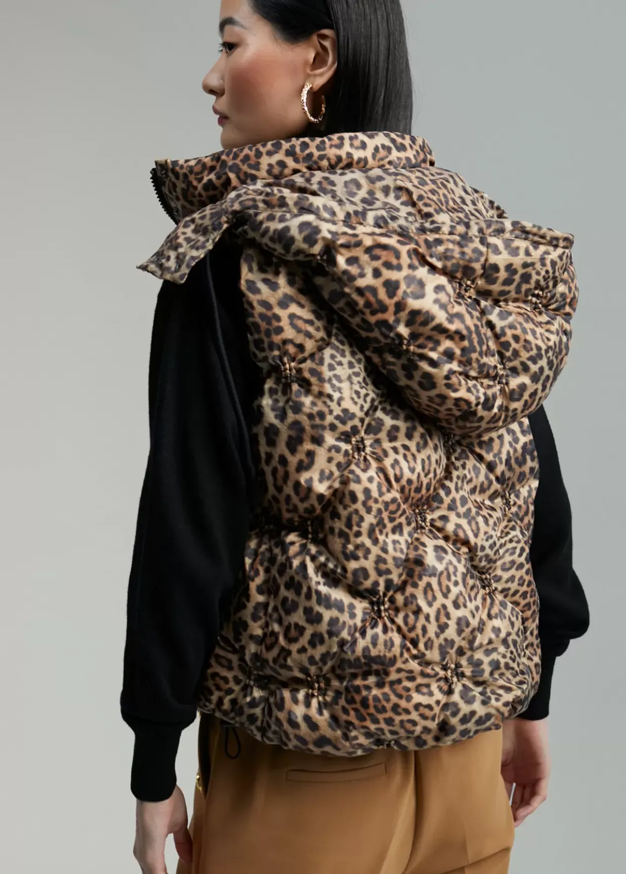 Chaleco acolchado animal print