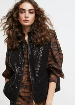 Chaleco efecto lentejuela