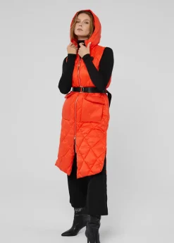 Chaleco largo acolchado