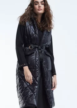 Chaleco largo acolchado