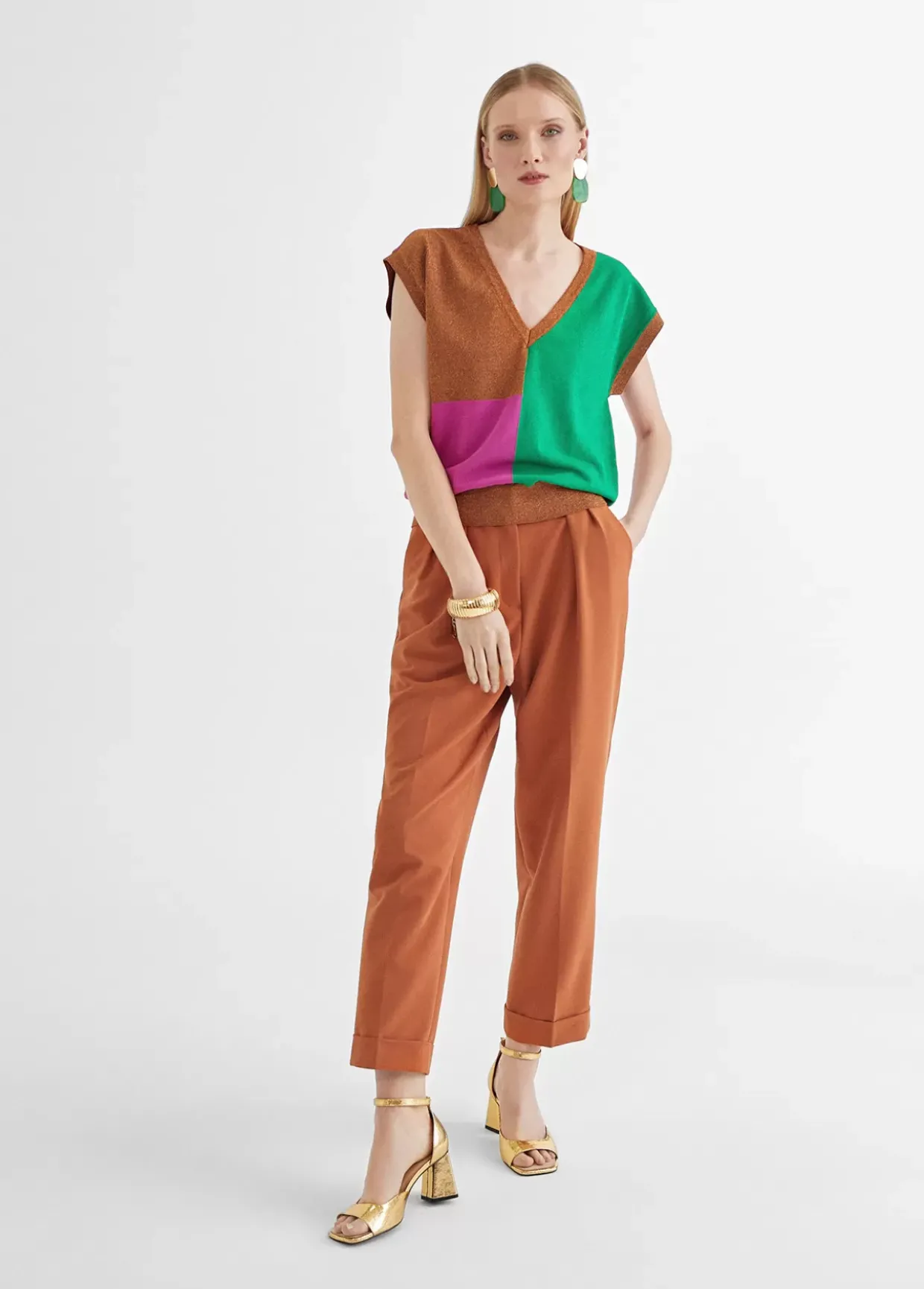 Chaleco punto multicolor