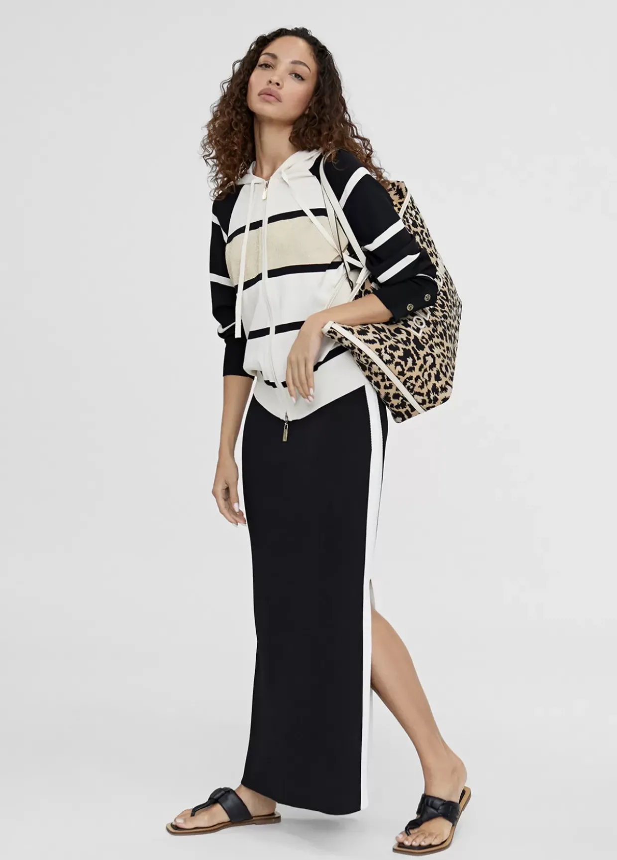 Chaqueta rayas con capucha