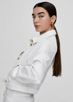 Chaqueta tejana blanca