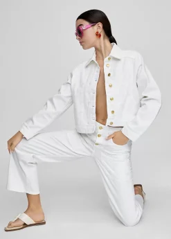 Chaqueta tejana blanca