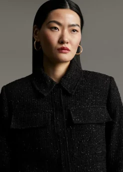 Chaqueta tweed cropped