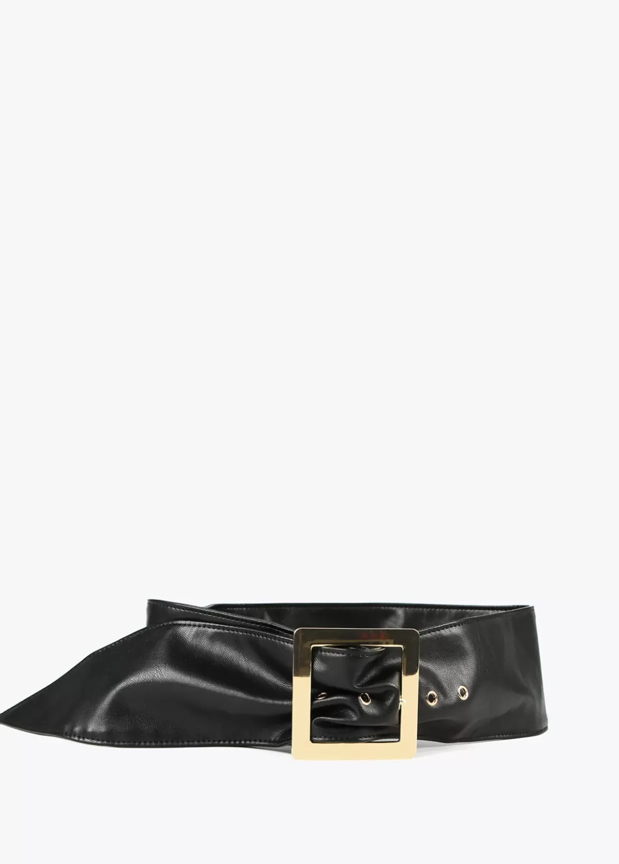 Cinturón ancho con maxi hebilla