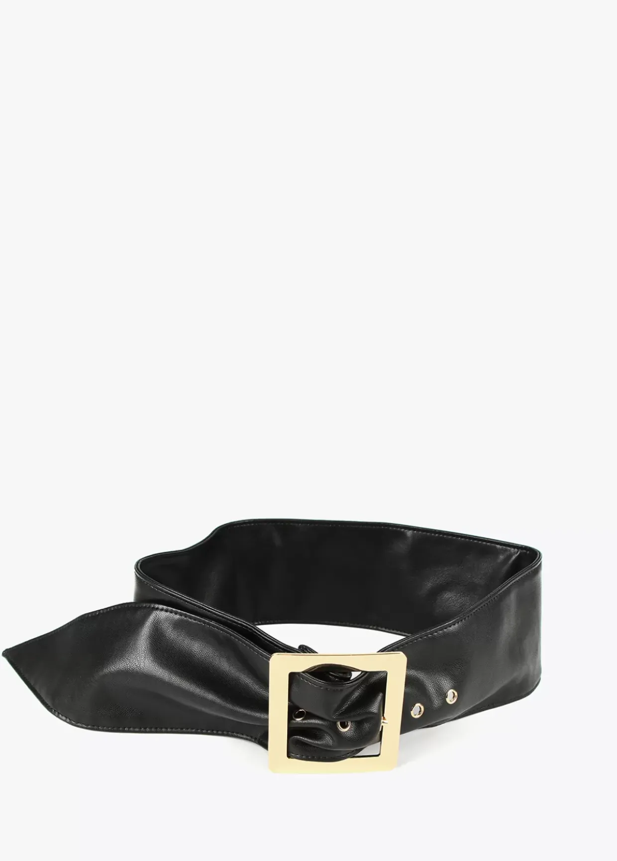 Cinturón ancho con maxi hebilla