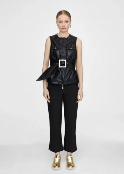 Cinturón ancho con maxi hebilla