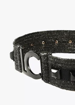 Cinturón efecto ráfia