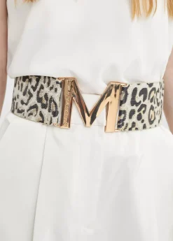 Cinturón elástico animal print