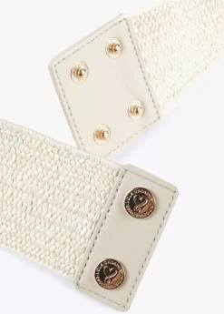 Cinturón elástico efecto ráfia