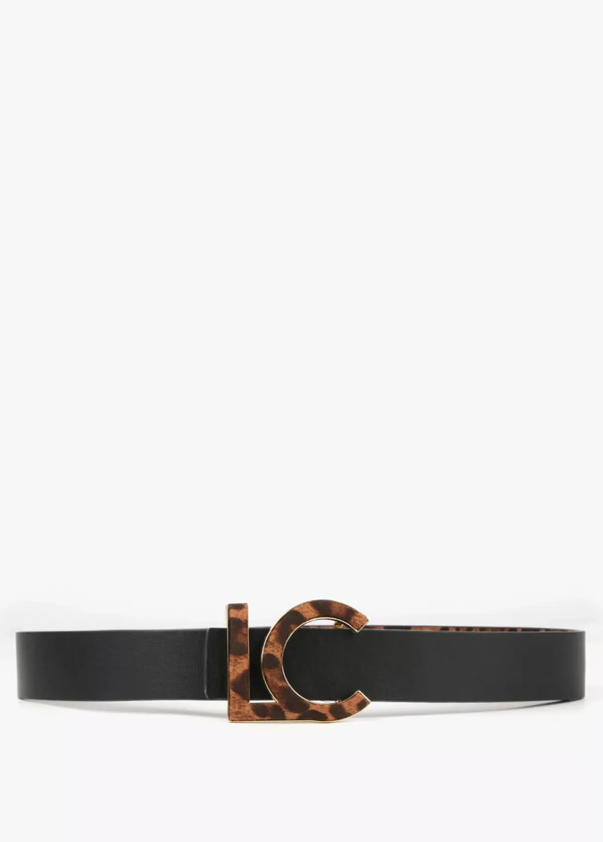 Cinturón reversible animal print