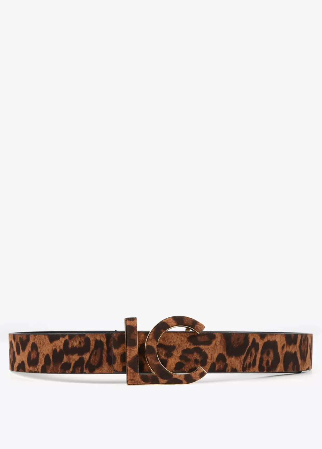 Cinturón reversible animal print