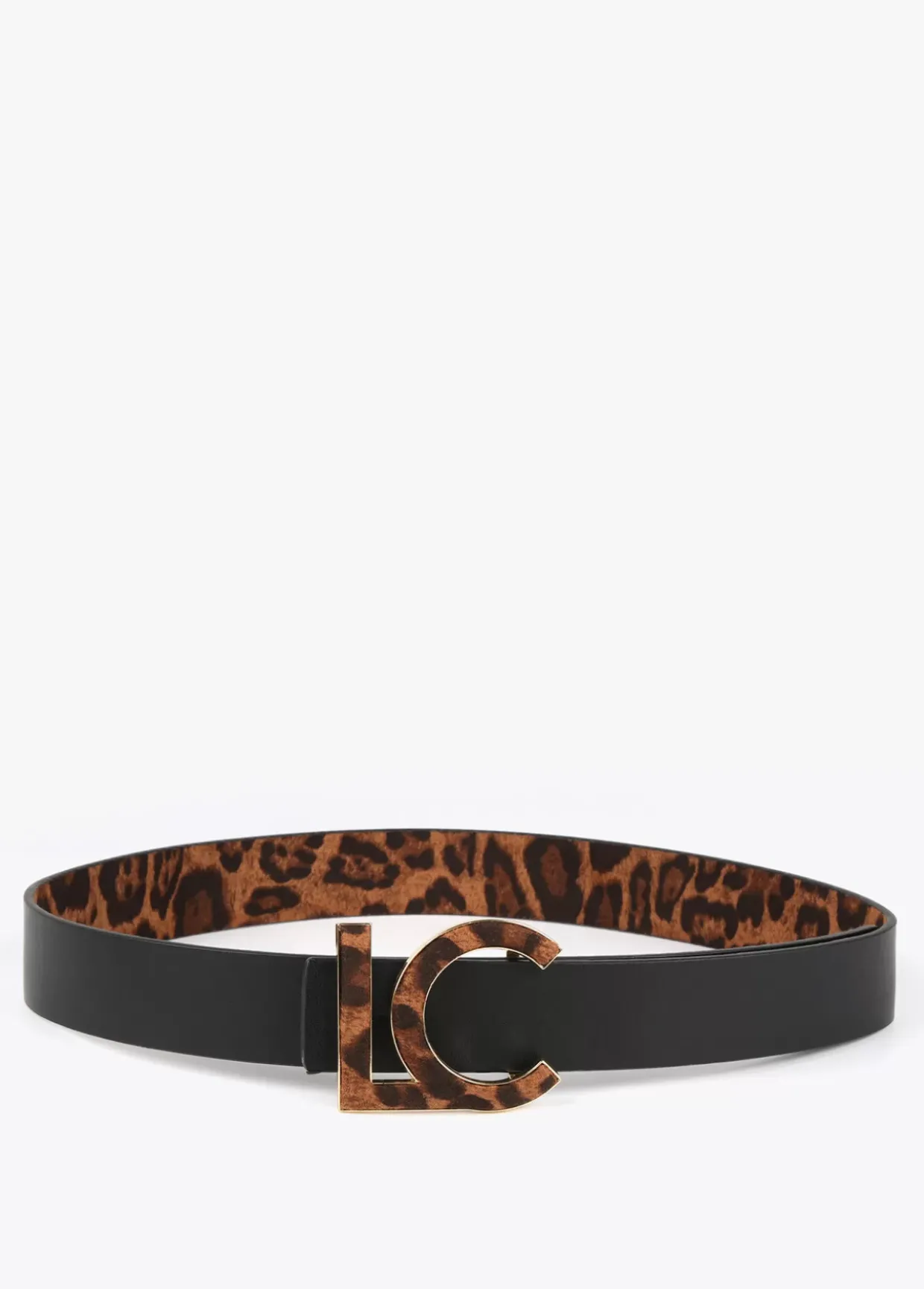 Cinturón reversible animal print
