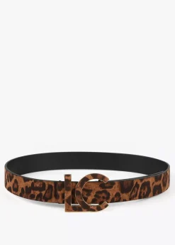 Cinturón reversible animal print