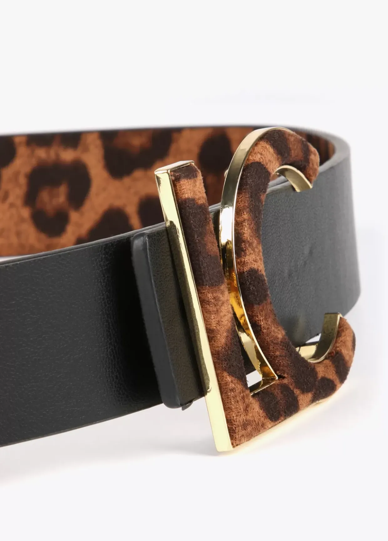 Cinturón reversible animal print