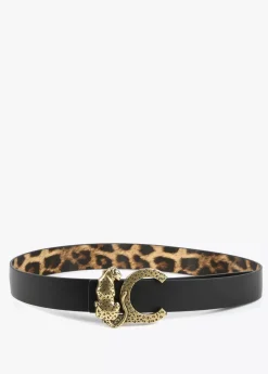 Cinturón reversible animal print