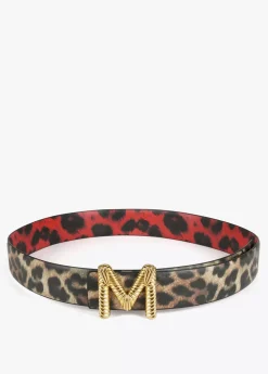 Cinturón reversible animal print