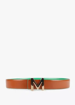 Cinturón reversible hebilla dorada