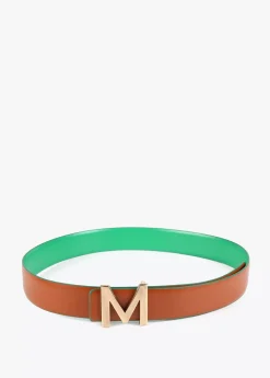 Cinturón reversible hebilla dorada