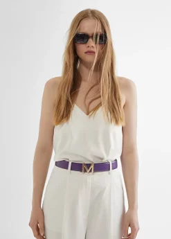 Cinturón reversible hebilla dorada