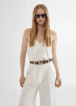 Cinturón reversible hebilla dorada