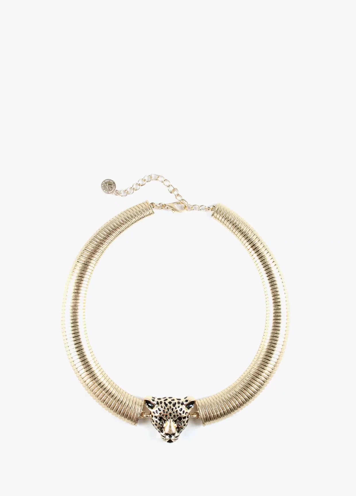 Collar cabeza leopardo