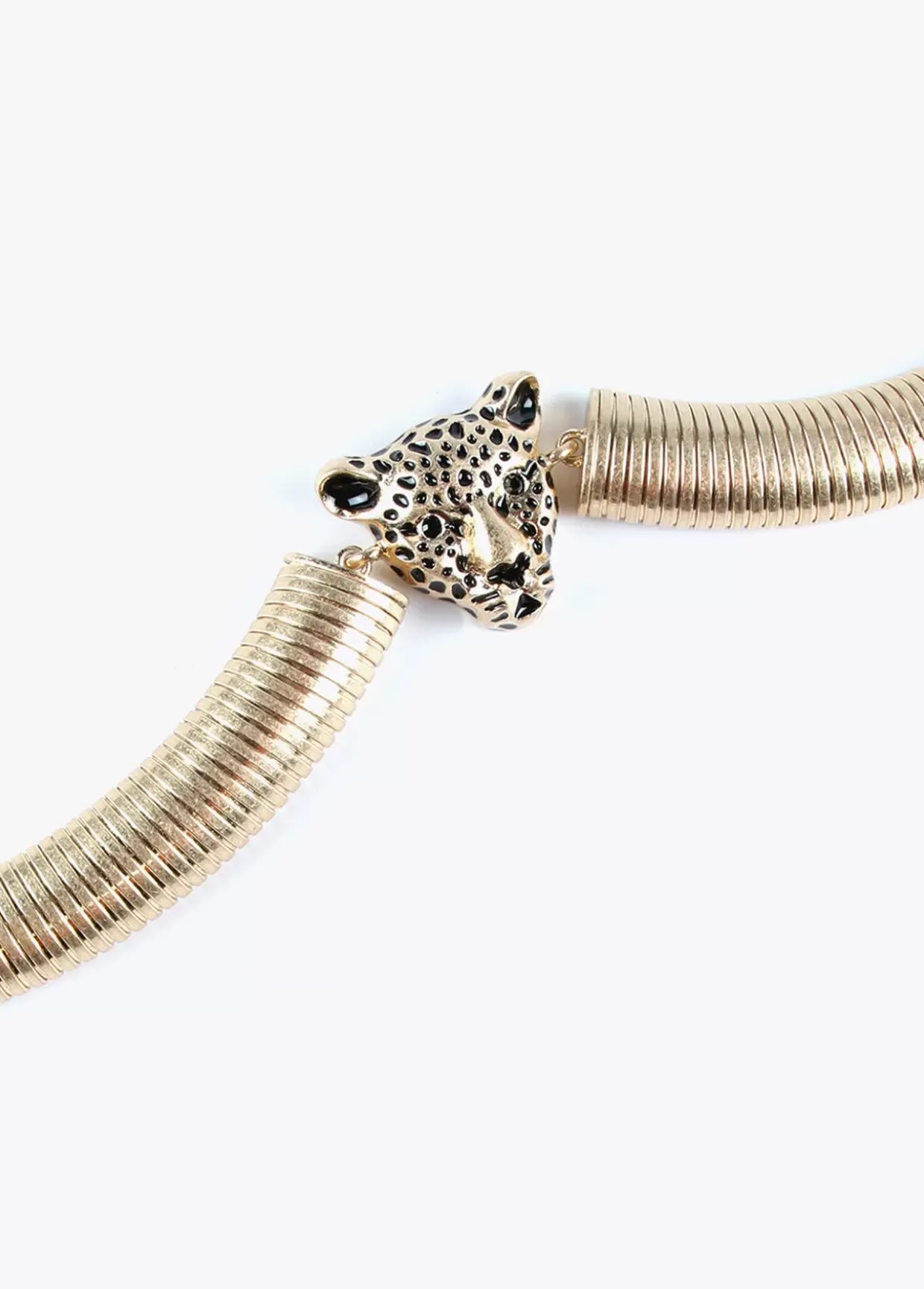 Collar cabeza leopardo