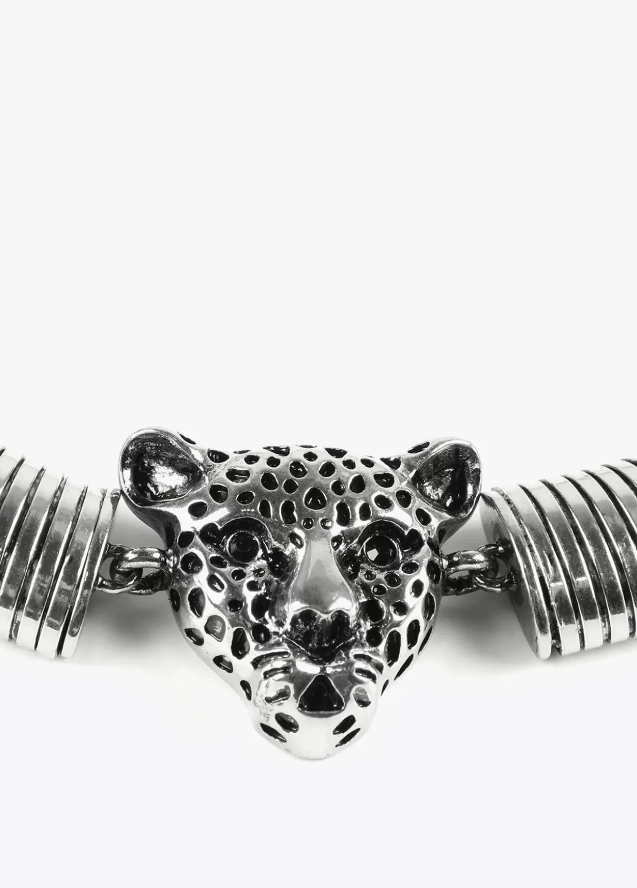 Collar cabeza leopardo