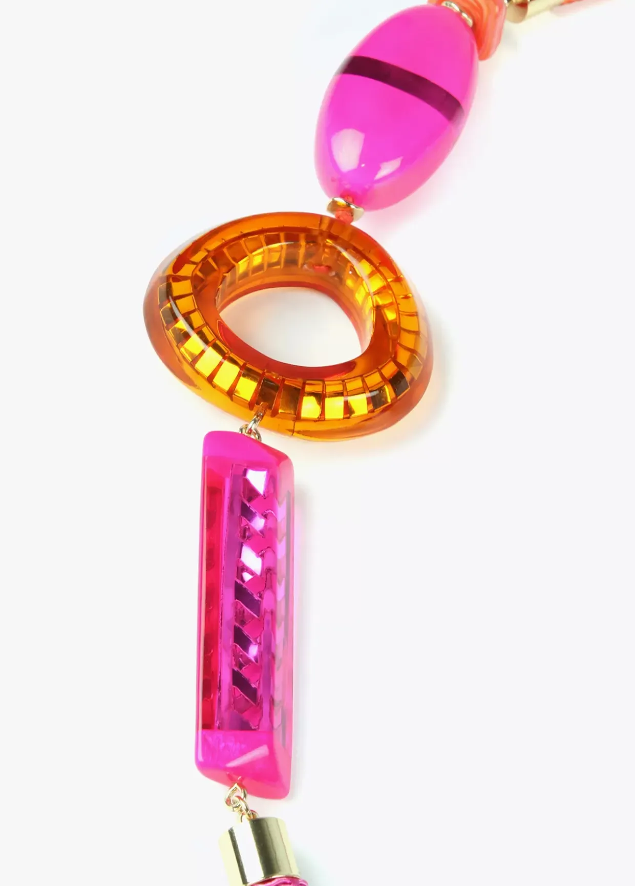 Collar cordón y abalorios