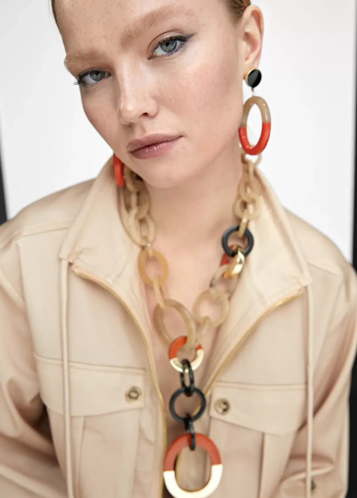 Collar de aros bicolor