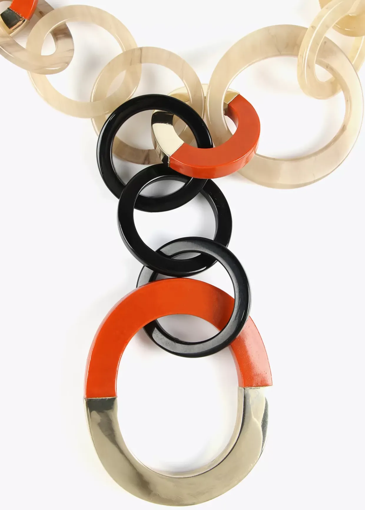 Collar de aros bicolor