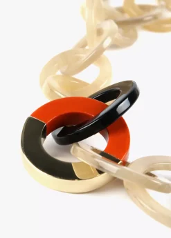 Collar de aros bicolor