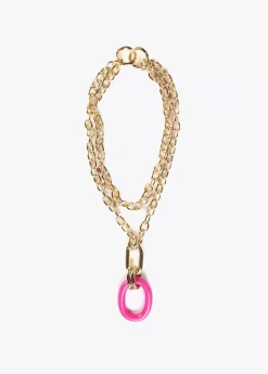 Collar doble cadena y colgante