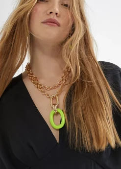 Collar doble cadena y colgante