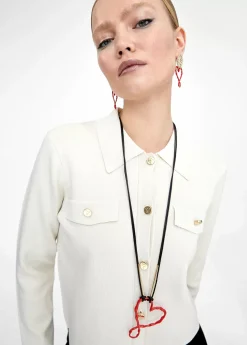 Collar largo corazón infinito