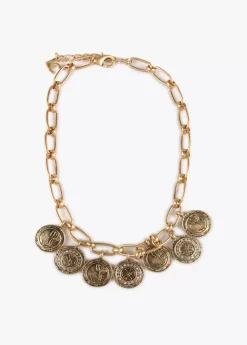 Collar monedas colgantes