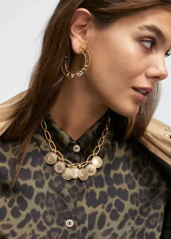 Collar monedas colgantes