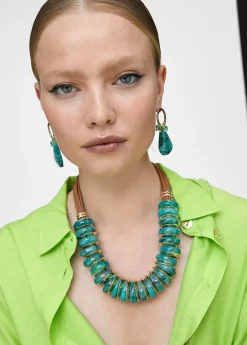 Collar multi piezas turquesa