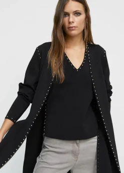 Cárdigan de punto tachas