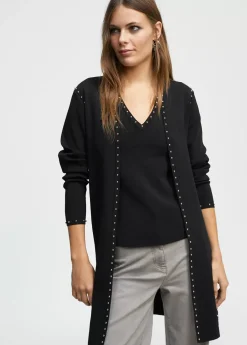 Cárdigan de punto tachas