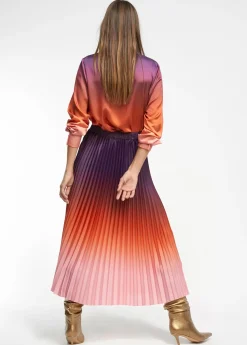 Falda degrade plisada