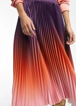 Falda degrade plisada