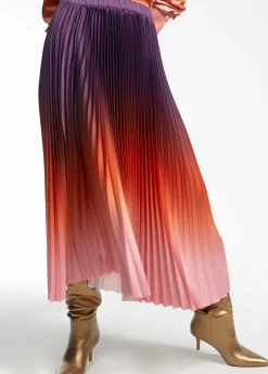 Falda degrade plisada