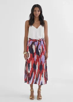 Falda fluída estampada