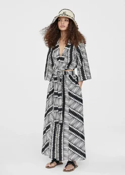 Falda midi estampada